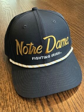 Men's New Era Notre Dame Fighting Irish COOLERA 9SEVENTY Rope Hat Black